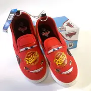 Disney Pixar Cars Lightning McQueen Canvas Slip On Shoes Rust-eze Youth Sz 12
