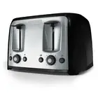 BLACK DECKER 4 Slice Toaster Extra Wide Slots Bagel Function Stainless Steel ...