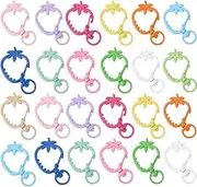 SUNNYCLUE 1 Box 30Pcs Strawberry Keychain Clasp Metal Lobster Claw Clasps Bulk Alloy Random Mixed Color Strawberries Swivel Snap Hooks Clips for Jewellery Making Handbag Key Chains DIY Crafts Findings