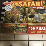 Melissa and Doug Safari Floor Puzzle 100 Pieces NEW Over 4 Feet Long