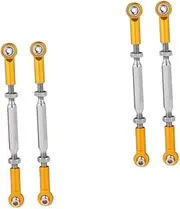 Vaguelly 6pcs Rc Steering Linkage Suspension Rod Racing Rc Vehicle Linkages Pull Rod Rc Rod Rc Car Part Accessory Rc Steering Rod End 1/10 Rc Linkage Aluminum Alloy Purple Long Turnbuckle