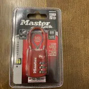 MASTER LOCK 4688DRED Combination Padlock,1 2/3 in,Oval,Red