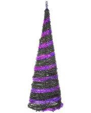 National Tree Company 7.5 ft. Halloween Purple and Black Pop-Up Tree