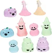 MOLUCKFU 1 Set Halloween Miniature Resin Props Glow Dark Pumpkins Ghosts and Brooms Micro Landscaping Decorations for Parties and Home Random Colors Random Color