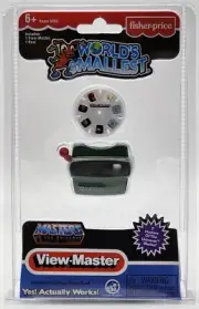 SUPER IMPULSE WORLD'S SMALLEST VIEW MASTER WITH 7 MASTERS OF THE UNIVERSE IMAGES