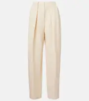 [Stella McCartney] Stella McCartney High-rise wide-leg pants AU 14 white