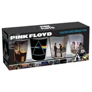 4pc iCUP Inc Pink Floyd Album Covers Pint Glasses Drinking Cup Drinkware Set