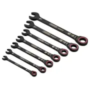 Draper Expert HI-TORQMetric Ratchet Combination Spanner Set Black 7 Piece 03895