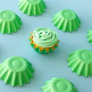 24pk Pastel Green Bloom Baking Cups (44mm base)
