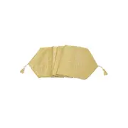 Faux Silk Jacquard Table Runner Gold 32 x 180 cm
