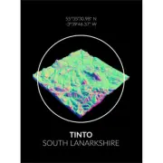 Tinto Mountain Topography LanarkshireScotland Canvas Art Print