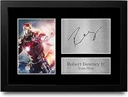 HWC Trading FR Robert Downey Jr Gift Signed FRAMED A4 Printed Autograph Iron Man The Avengers Gifts Print Photo Picture Display