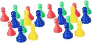 BRIGHTFUFU 2sets Boys and Girls Chess Game Set 64-Piece Chess Checkers Plastic Pegs Learning Toys Board Game Accessories 64pcs*2