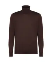 Kiton Turtleneck Knit Pullover XL,L,XXL DARKBROWN