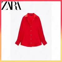 在飛比找蝦皮商城精選優惠-Zara 新款女式絲緞質感多色經典襯衫
