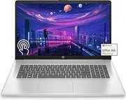 [HP] 17 Touchscreen Laptop Computer for Student and Business, 17.3" HD+ Touch Laptop, Intel Pentium Silver-N5030, 4GB RAM, 128GB SSD, 1 Year Microsoft 365, Wi-Fi, HDMI, Windows 11 Home in S Mode