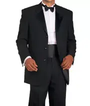 Men's 3 button tuxedo suit/&pants black. cream, white sizes 36-60 style#T802