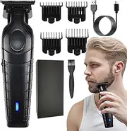 Men Beard Trimmer, electric razor, Powerful Mustache Trimmer, Portable Cordless Clippers, Beard Groomer,8.27x2.76x3.94 inches, for Head, Face, Legs, Hands