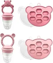 Baby Fruit Food Feeder Pacifier | Silicone Fruit Food Feeder Pacifier,Ice Cup Mold Design Teething Relief Toy Dishwasher Safe Teeth Grinding Tool for Banana