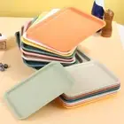 Eco-friendly Wheat Straw Storage Tray Large Capacity Fruit Salad Tray Desktop