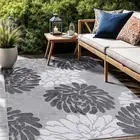 Floral Indoor Outdoor Rugs 6x9 Large Area Rug for Living Room, Patio Decor,