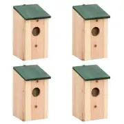 Bird House Nesting Box Wood 4 pcs