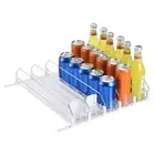 3-Row Soda Can Organizer for Refrigerator Fridge Self-Pushing Drink Dispenser