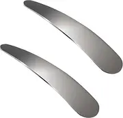2Pcs Mini Metal Cosmetic Spatulas, Makeup Spatulas, Skincare Spatula, Cream Spatula, Beauty Accessories for Mixing and Sampling Plant Masks, Skin Care Creams, Eye Cream, Essences(Silver)