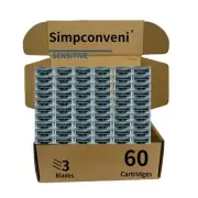 Long-Lasting MACH3 Compatible Blades – 60 Count for Irritation-Free Shaving