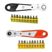 Ratchet Socket Torque Wrench with 10Pcs Drill Bit Socket Ratchet Wrench