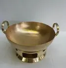 Thai Traditional Wok Brass 13"&Stove 9" Burner Set Extra Large For Food Dressert