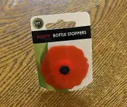 new CHARLES VIANCIN Silicone POPPY Wine Bottle Stopper - 1 Stopper