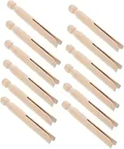 Garneck 24pcs Mini Wooden Clothespins Tiny Pegs for Crafts Photo Display and Projects and Smooth Finish for Safe Use for Hanging Clothes and Securing Documents