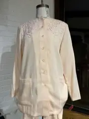 The 1 East Custom Collection Women's size 8 Vintage peach embroidered top & pant