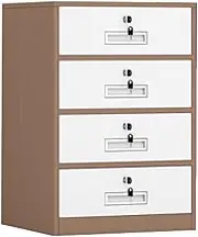 Drawer Vertical File Cabinet with Lock, Metal File Cabinet for Under Office Desk Storage, 25.5"H x 15.3"D