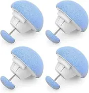 4Pcs Non Slip Quilt Clips, ABS Mushroom Round Shaped Bedding Fasteners Duvet Pin Comforter Button Fixing Holder Suitable for Thin Thick Quilts Blanket Sheet Cushion (Blue)