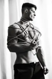 [J014] Handsome Man Cute Male Model Showing Off Body Physique Art Photography