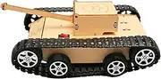 Battle Tank Toy, 7.87x4.92x3.74in Projects Model arrmy Tank, Manual Assembly Vehicle, Scientific Wooden Electric Crawler Model for Kids, Educational Learning Science Activity Toys