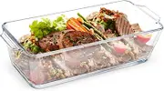 Veemoon Glass Oven Dish Baking Loaf Pan Sturdy Glass Baking Pan for Bread Casseroles 0.8l Dishwasher Safe Kitchen Essential