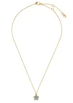 Kate Spade New York Fleurette Gold-plated Necklace - Aqua ONE SIZE