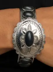 Paparazzi CANYON HEIRLOOM black CUFF bracelet