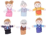 Educational Hand Puppets Set 6pcs Family Finger Puppets for Boys and Girls Preschool Toys Role Play Hand Puppets Storytelling Hand Puppets