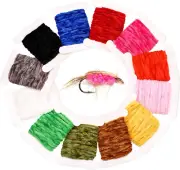 12 Pieces Fly Tying Chenille Fly Tying Materials 65.64 Yards Chenille DIY Fly Ty
