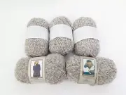 Lot of 4.5 Skeins of Bernat Yarn 5 oz each Soft Boucle Slate 948