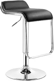 Bar Stools Bar Chair Barstools Liftable Bar Stool PU Leather Steel Bar Chair Height Adjustable Barstools Counter High Chair Modern Swivel Bar Chair Counter Stools Breakfast Chair Bar Stool(Black)