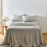 MyHouse Printed Sheet Set - Moss Stripe - Super King