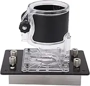 Slotting Machine Bracket:Trim Router Base Plate,2 in 1 Wood Trimmer Connector for Wood Trimmer,with Straight Half Through Buckle