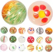 PHENOFICE 20pcs Glass Marbles Balls Floral Arrangement Supplies Colorful Marble for Games Fish Tank Pebbles Crafts Spheres Large Transparent Craft Solid Tank Vase Glass
