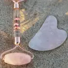Beauty Facial Set Natural Jade Rose Quartz Roller and Gua Sha