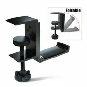 Aluminum Headset Soundbar Stand Clamp Hook Under Desk Space And Mount Fold New